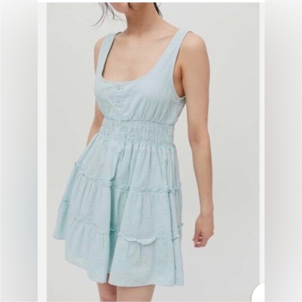 Urban Outfitters Hailey Mini Dress Babydoll Seafoam S
